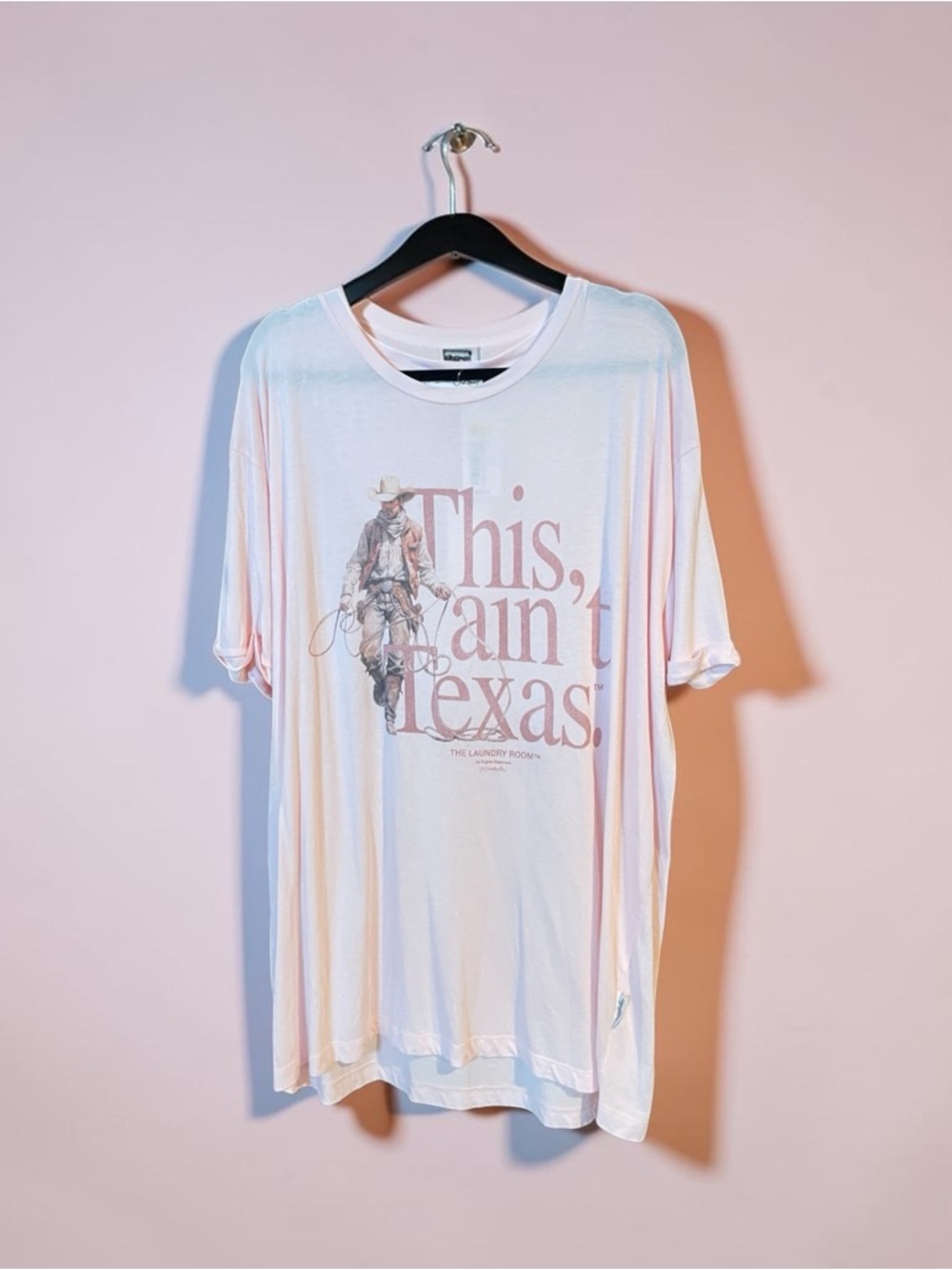 The Laundry Room Pale Pink 'This, Ain't Texas' Graphic Tee NWT